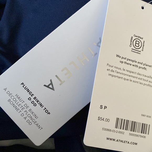 💙 ATHLETA D-DD Plunge Bikini Top // Dress Blue - Picture 5 of 11